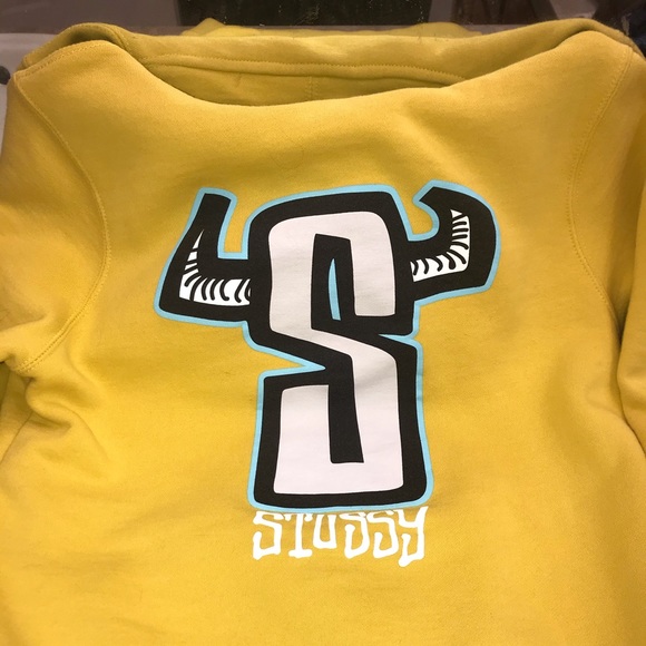 Mustard Yellow Stüssy Sweatshirt - Picture 3 of 6